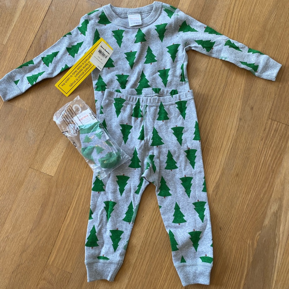 NWT Hanna Andersson 2 piece Christmas/Winter PJ